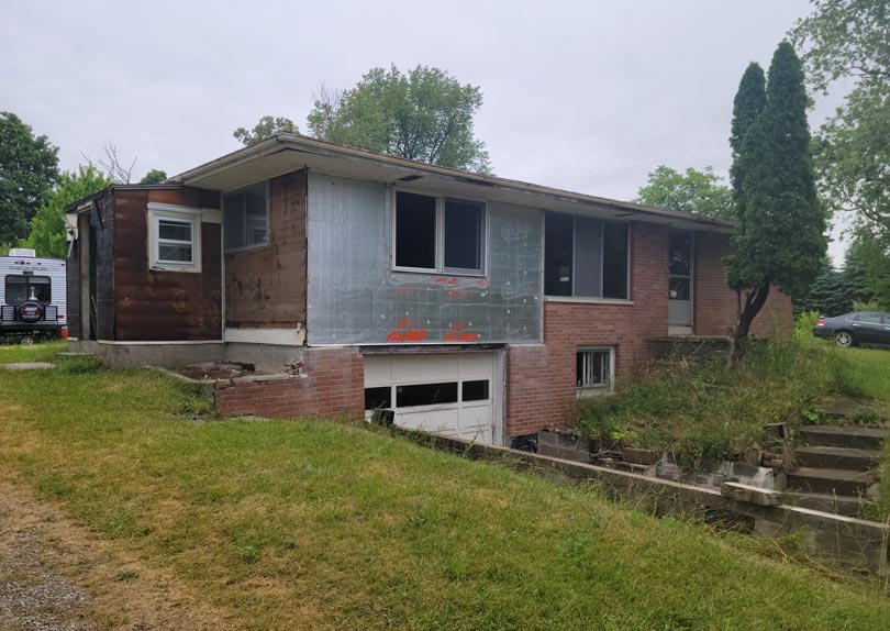 House before demolition