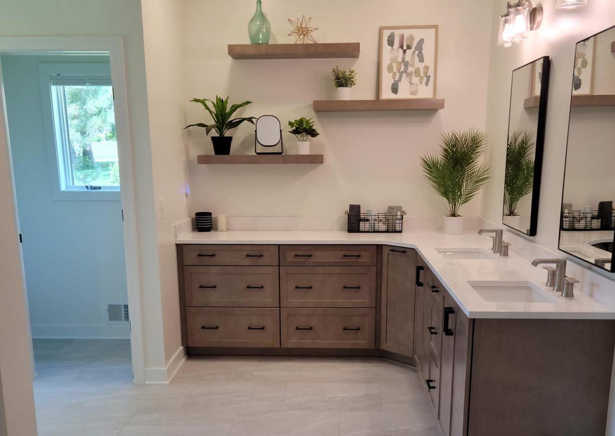 Finished master bathroom remodel in DeWItt