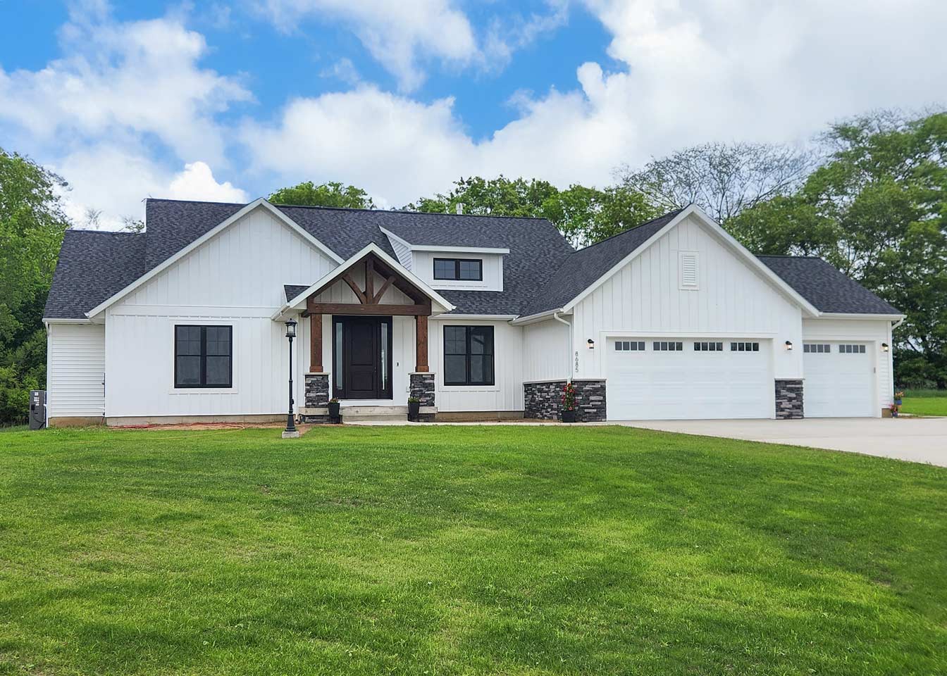 A newly built custom home by Cornerstone Custom Homes